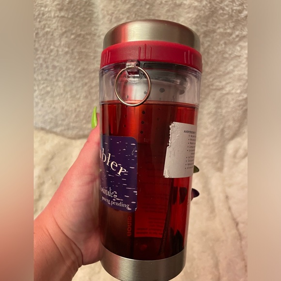 Liquid Solutions TEA-ZER Red Tumbler Loose Leaf Tea Brewing Travel Mug 10oz - Picture 3 of 5